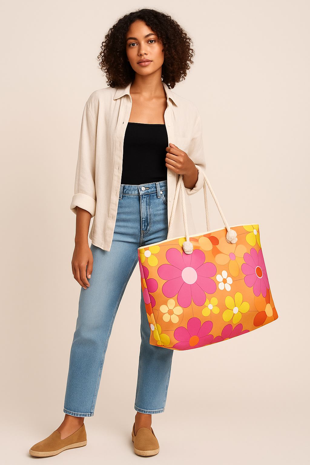 Bold Blooms- Oversized Weekender Bag