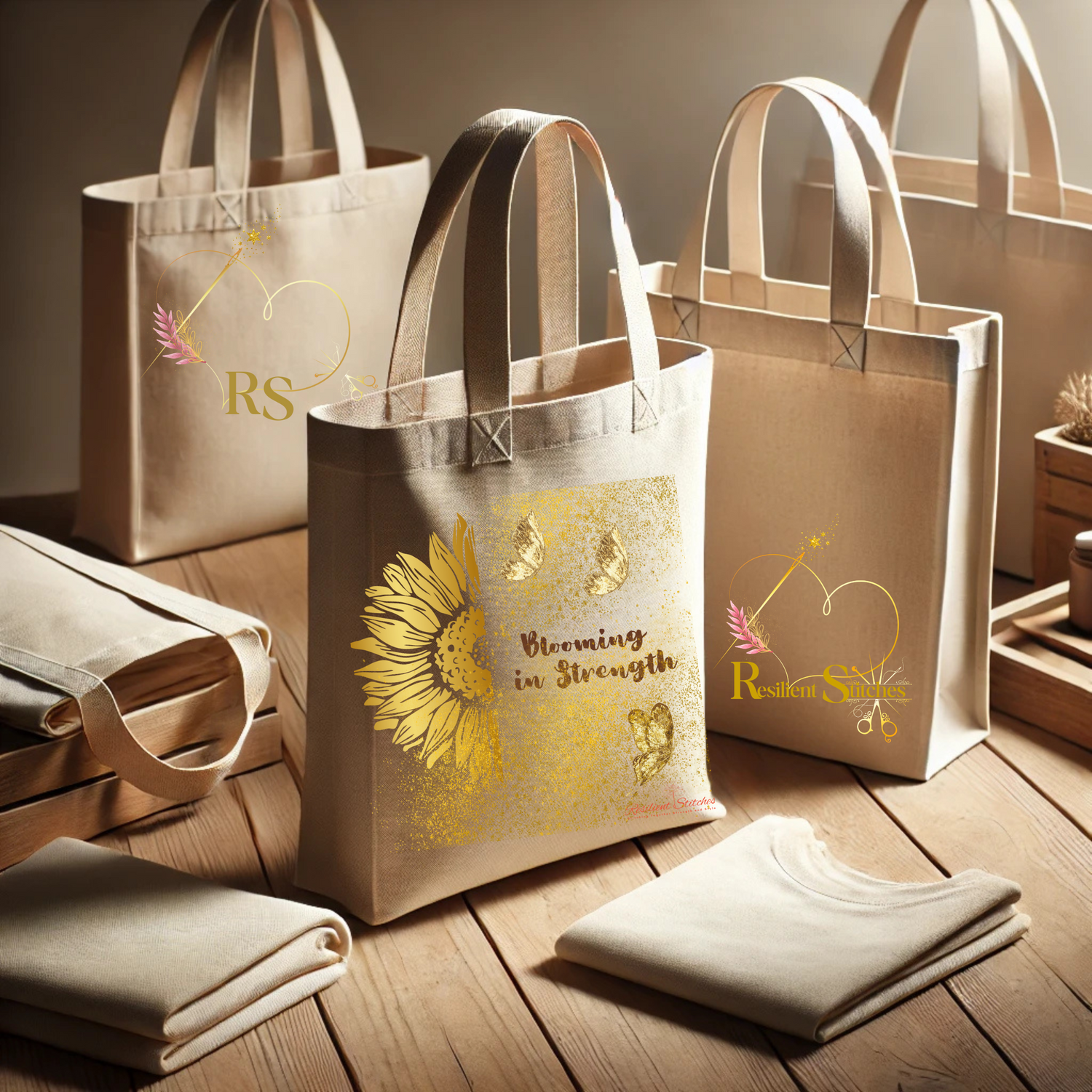 Empower & Uplift: Organic Cotton Tote bags Collection from Resilient Stitches