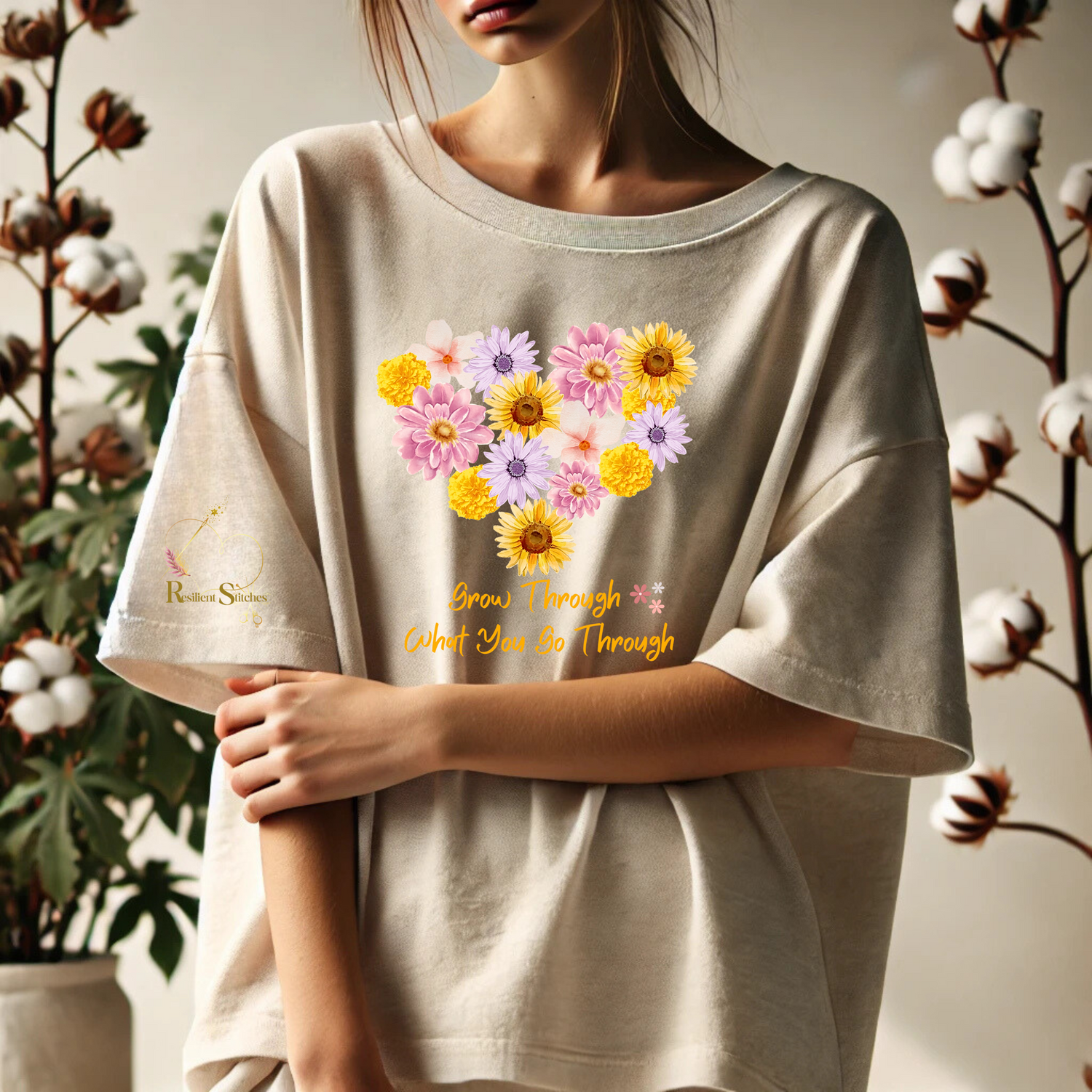 Empowered Elegance - Organic Cotton Oversized T-shirts Collection