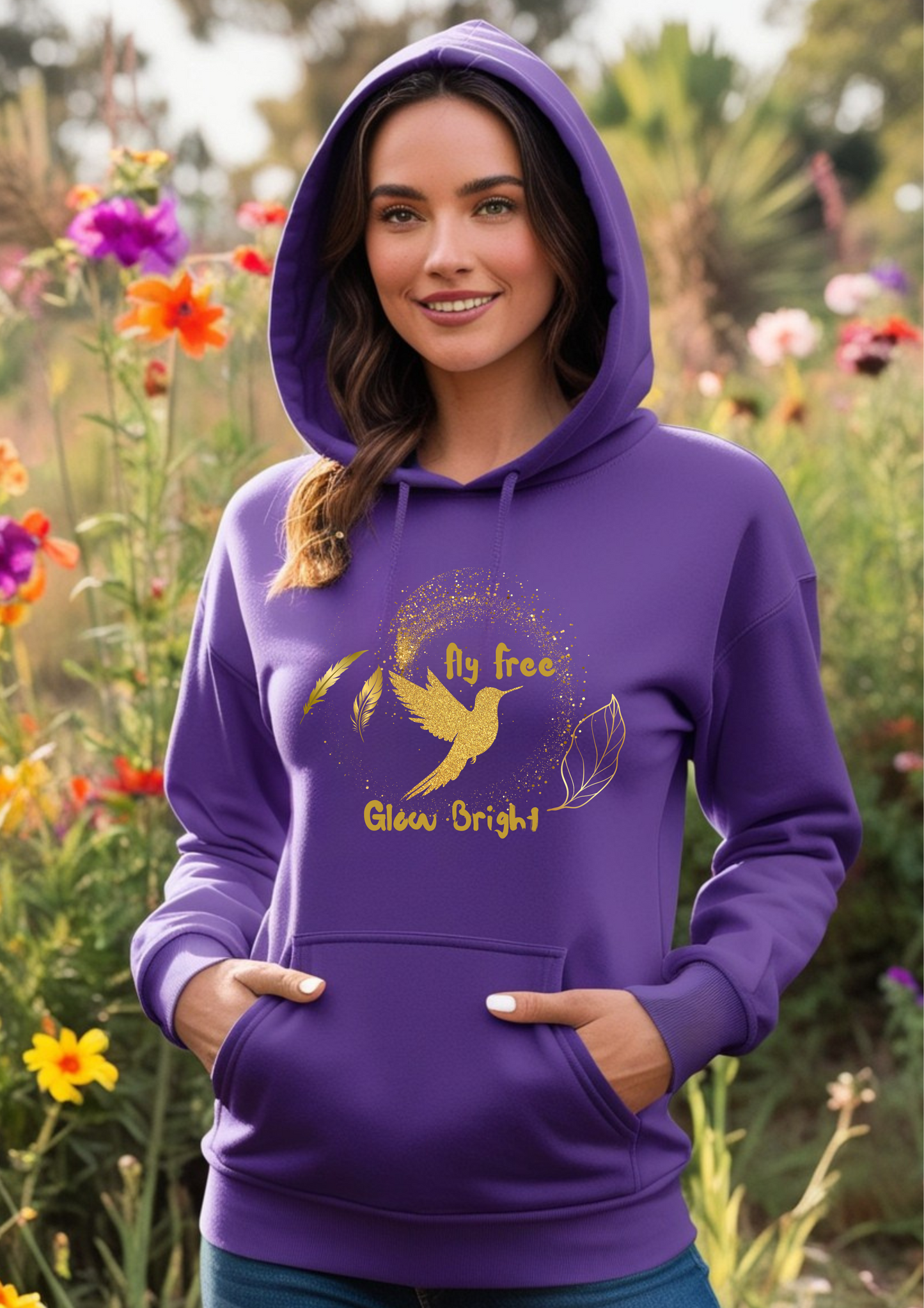 ✨ Fly Free Glow Bright Hoodie