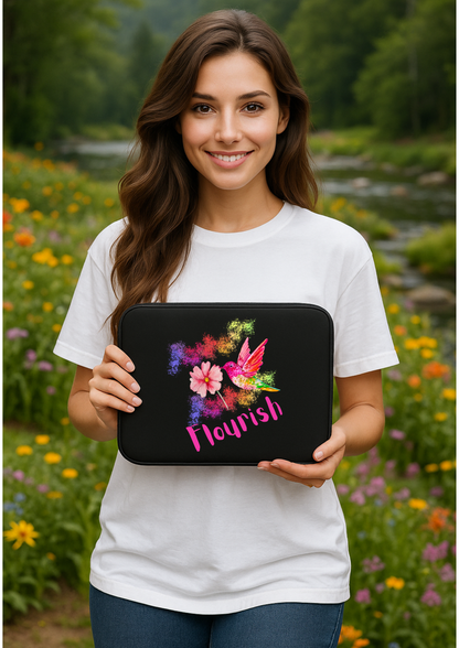 Flourish with Every Flight – Resilient Stitches Laptop Sleeve