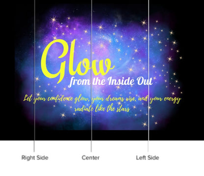Radiate Confidence – Celestial Glow Stainless Steel Water Bottle