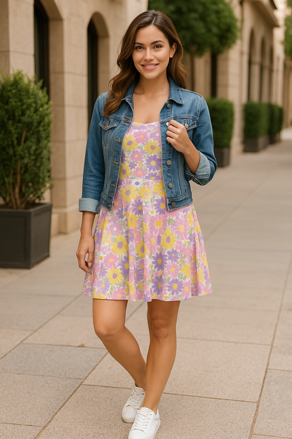 🌸 Bloom & Flow Skater Dress