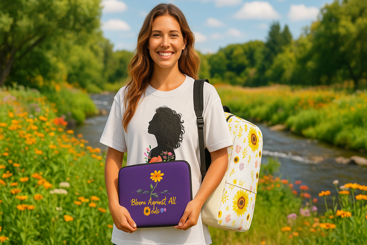 Bloom Against All Odds – Resilient Laptop Sleeve