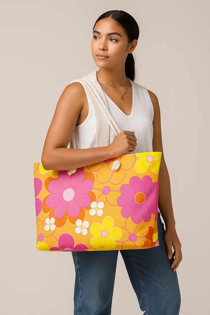 Bold Blooms- Oversized Weekender Bag