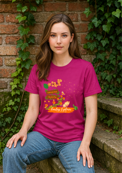 Fearless Explorer – Mom’s Adventure T-Shirt (100% combed and ring-spun cotton)