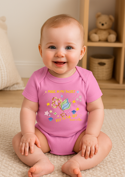 Unlock the Magic – 100% Ring-Spun Combed Cotton Baby-suit Short Sleeve