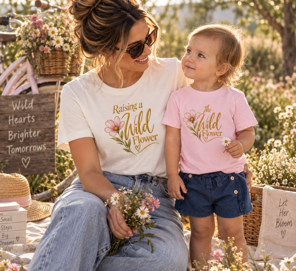 Wild Flower — Matching Mom & Daughter T-Shirt Set |