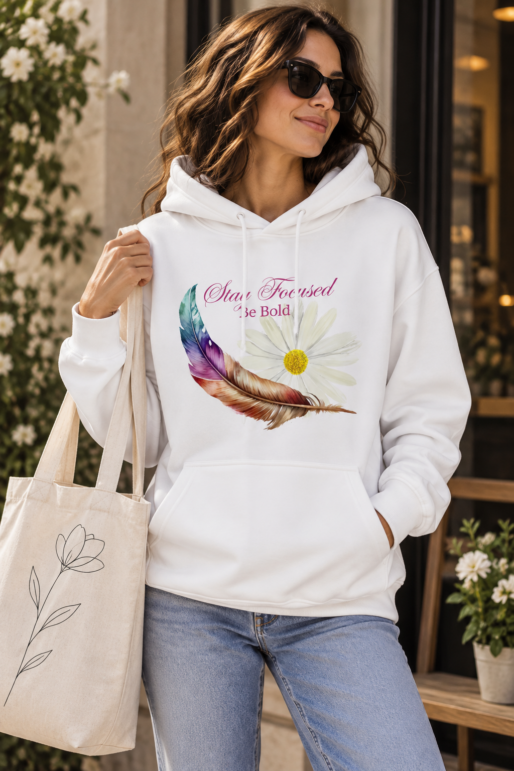 Stay Focused, Be Bold Women’s Statement organic relaxed hoodie Hoodie