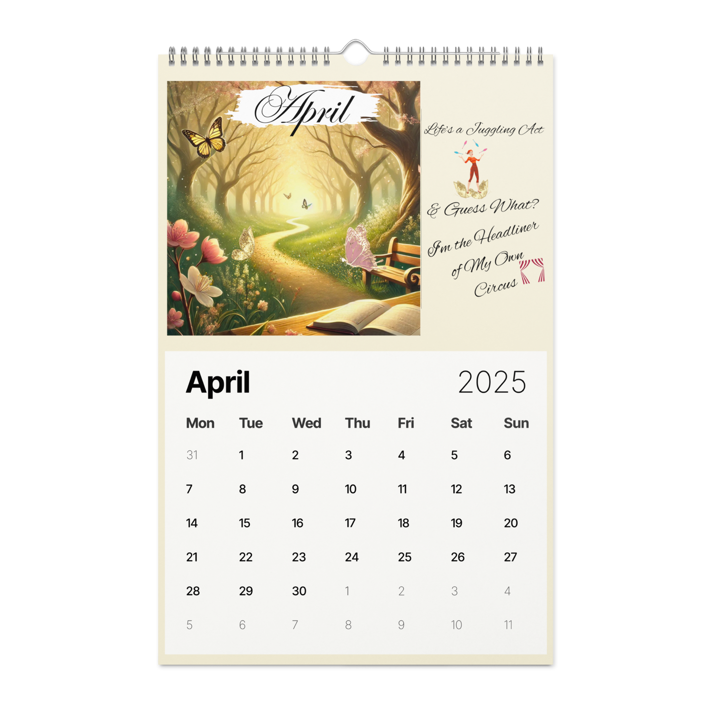 2025 My Self-Love Calendar – A Year of Empowerment for Single Moms