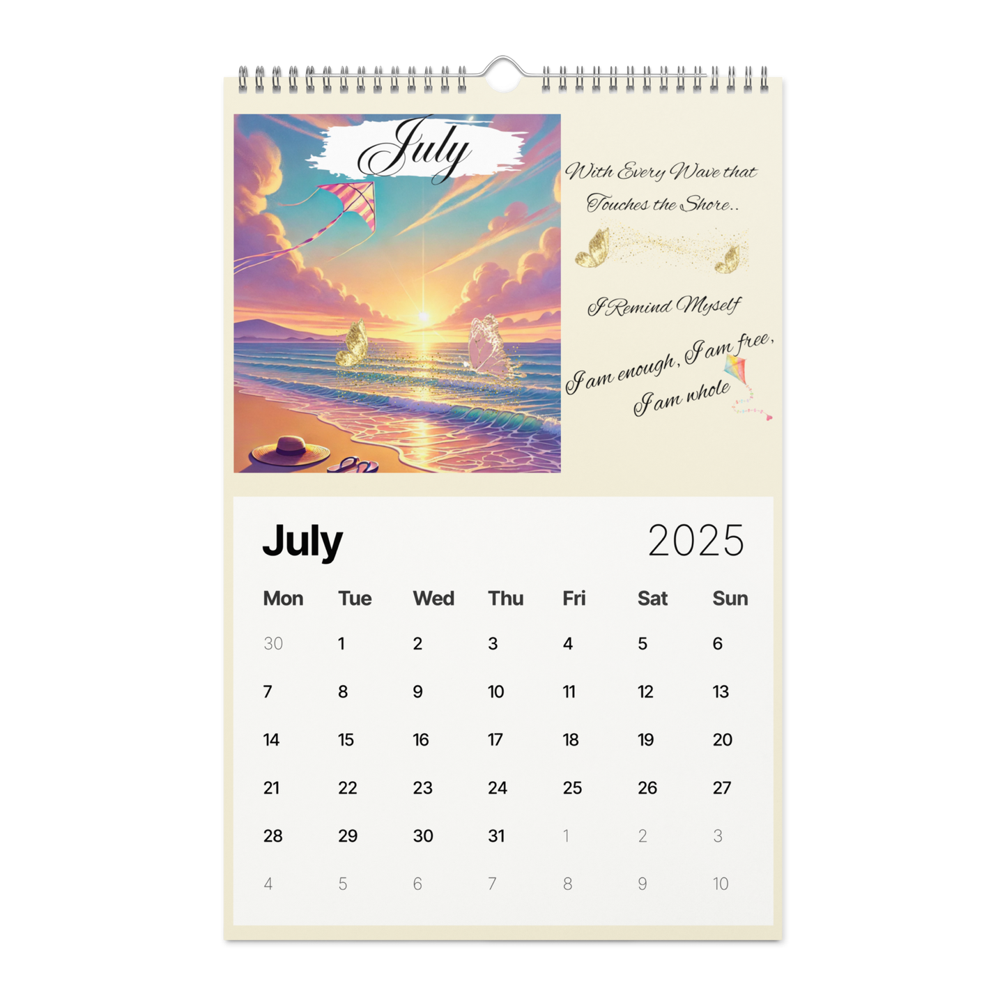 2025 My Self-Love Calendar – A Year of Empowerment for Single Moms