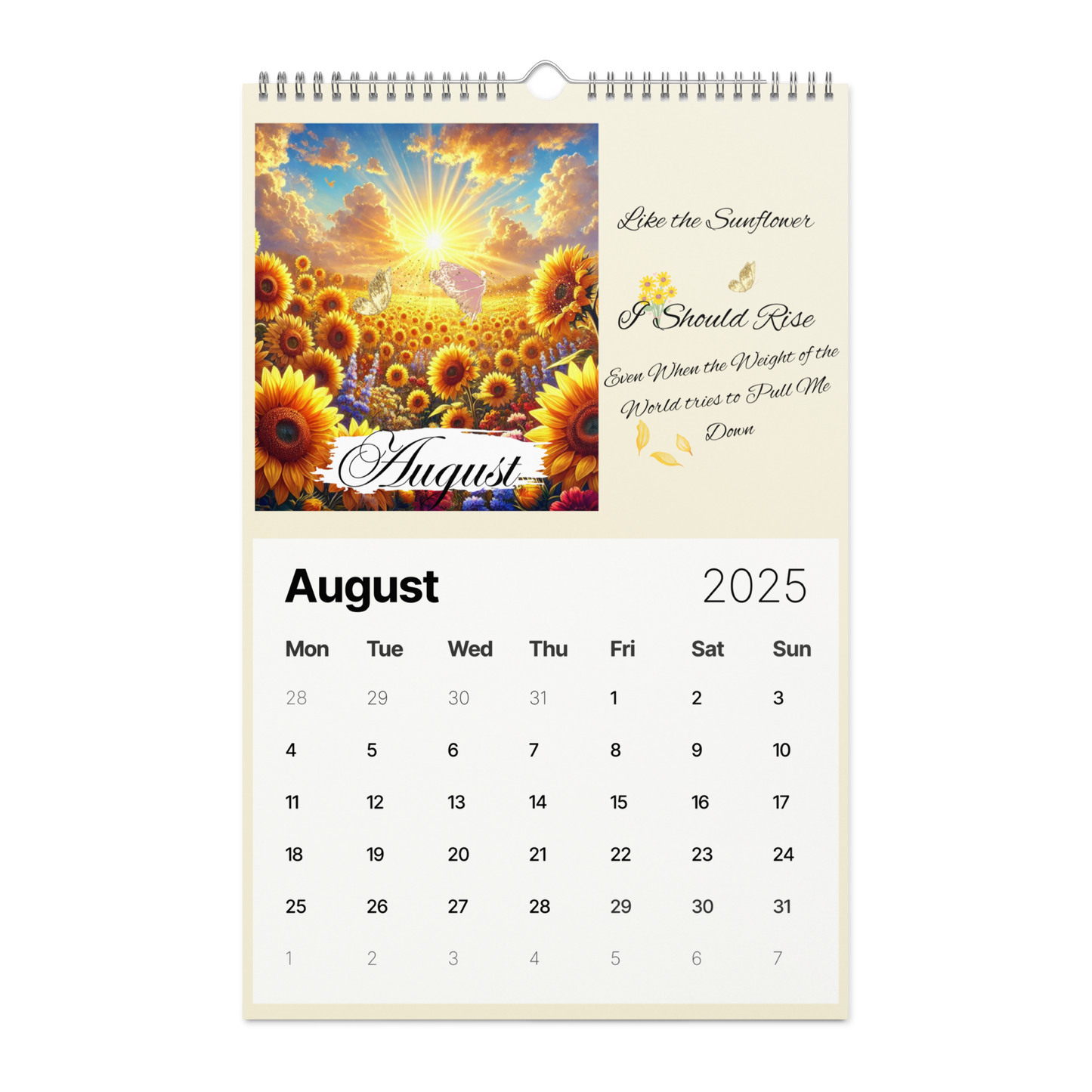 2025 My Self-Love Calendar – A Year of Empowerment for Single Moms