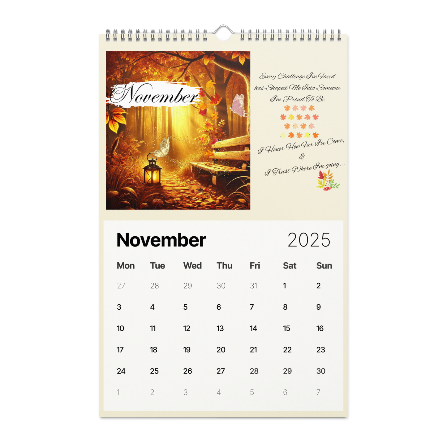 2025 My Self-Love Calendar – A Year of Empowerment for Single Moms
